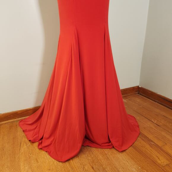 JOVANI Red Sleeveless Dress with Crystals, Size 2 - Picture 7 of 16